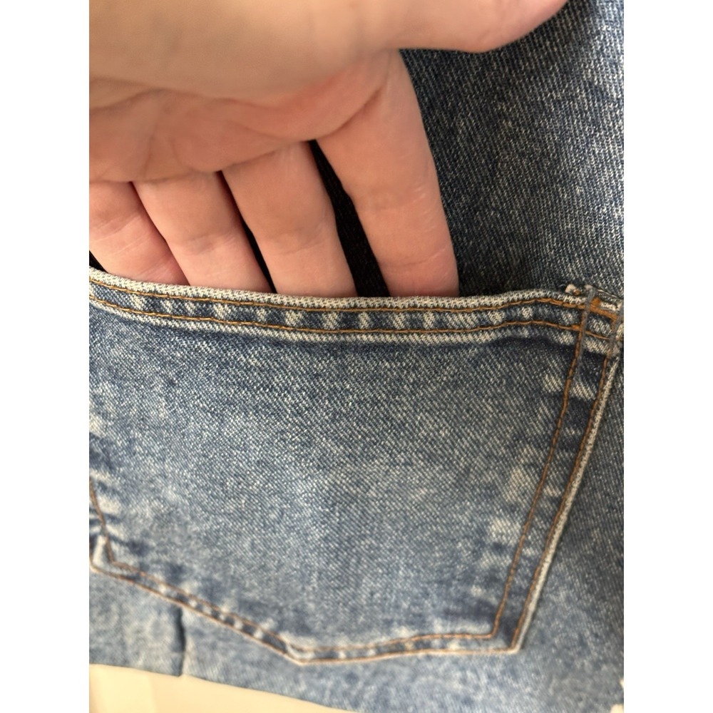 Vintage Boho Rag Denim Jean Jacket Frayed Fringe Heart Pockets Handmade Funky L - Picture 5 of 10